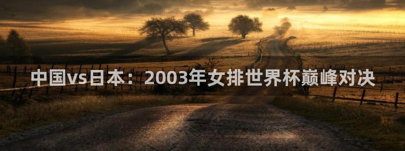 世界杯直播网：中国vs日本：2003年女排世界杯巅峰对决